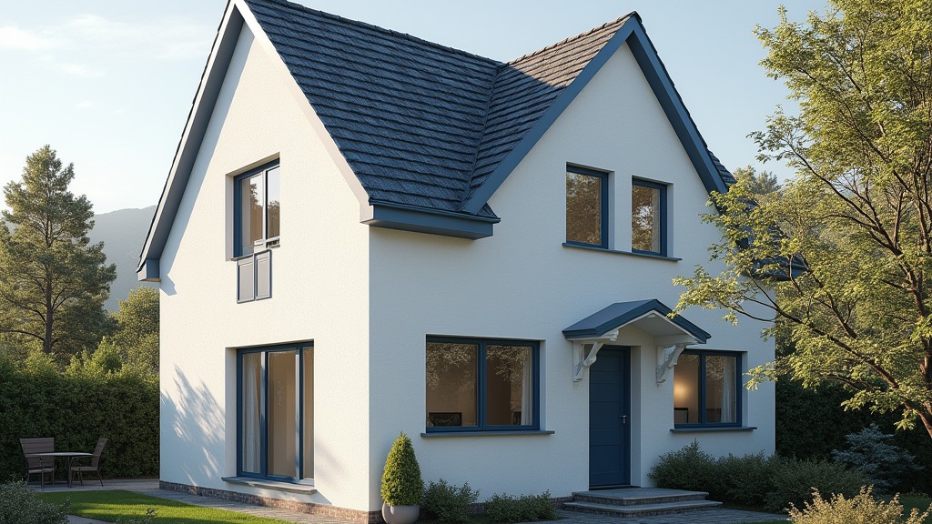 Einfamilienhaus mit teils erneuerter und teils älterer Fassade